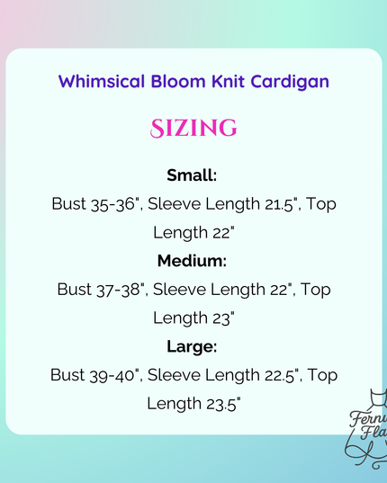 Whimsical Bloom Knit Cardigan – Light Blue Floral Button-Up