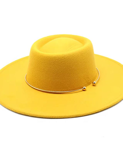 Round Radiant Widebrim Fedora- Yellow