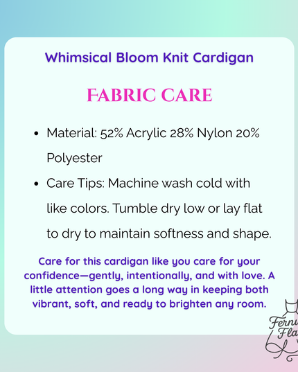 Whimsical Bloom Knit Cardigan – Light Blue Floral Button-Up