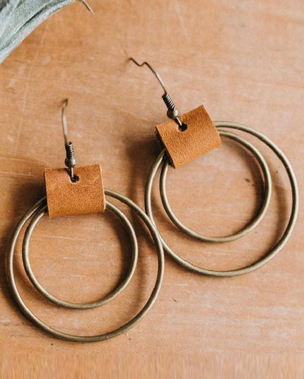 Gold Vintage Hoop Hook Earrings
