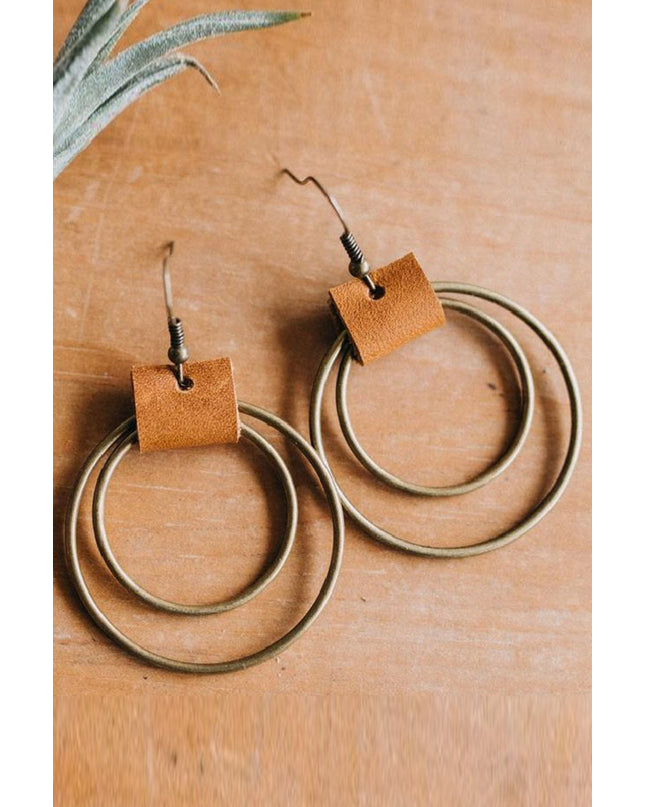 Gold Vintage Hoop Hook Earrings