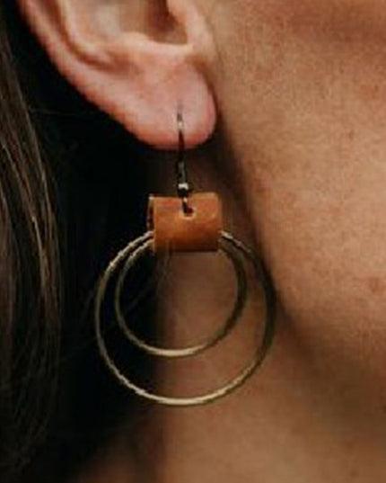 Gold Vintage Hoop Hook Earrings