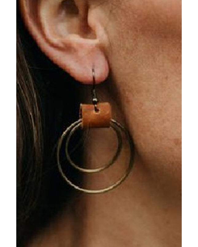 Gold Vintage Hoop Hook Earrings