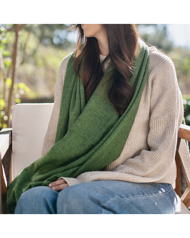 Emerald Handloom Cashmere Scarf